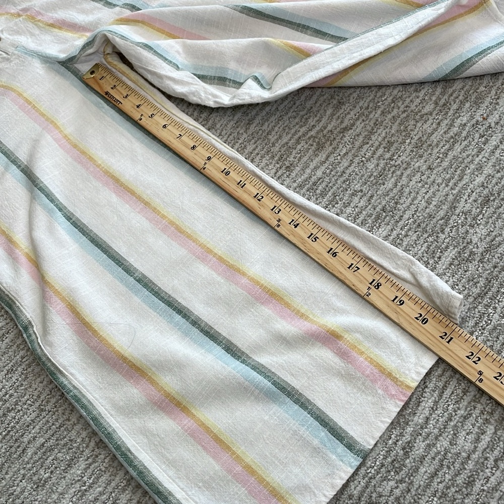 Billabong Salty Blonde Weaver Jumpsuit Size Small Rainbow Striped Crop Wide Leg - Picture 8 of 14